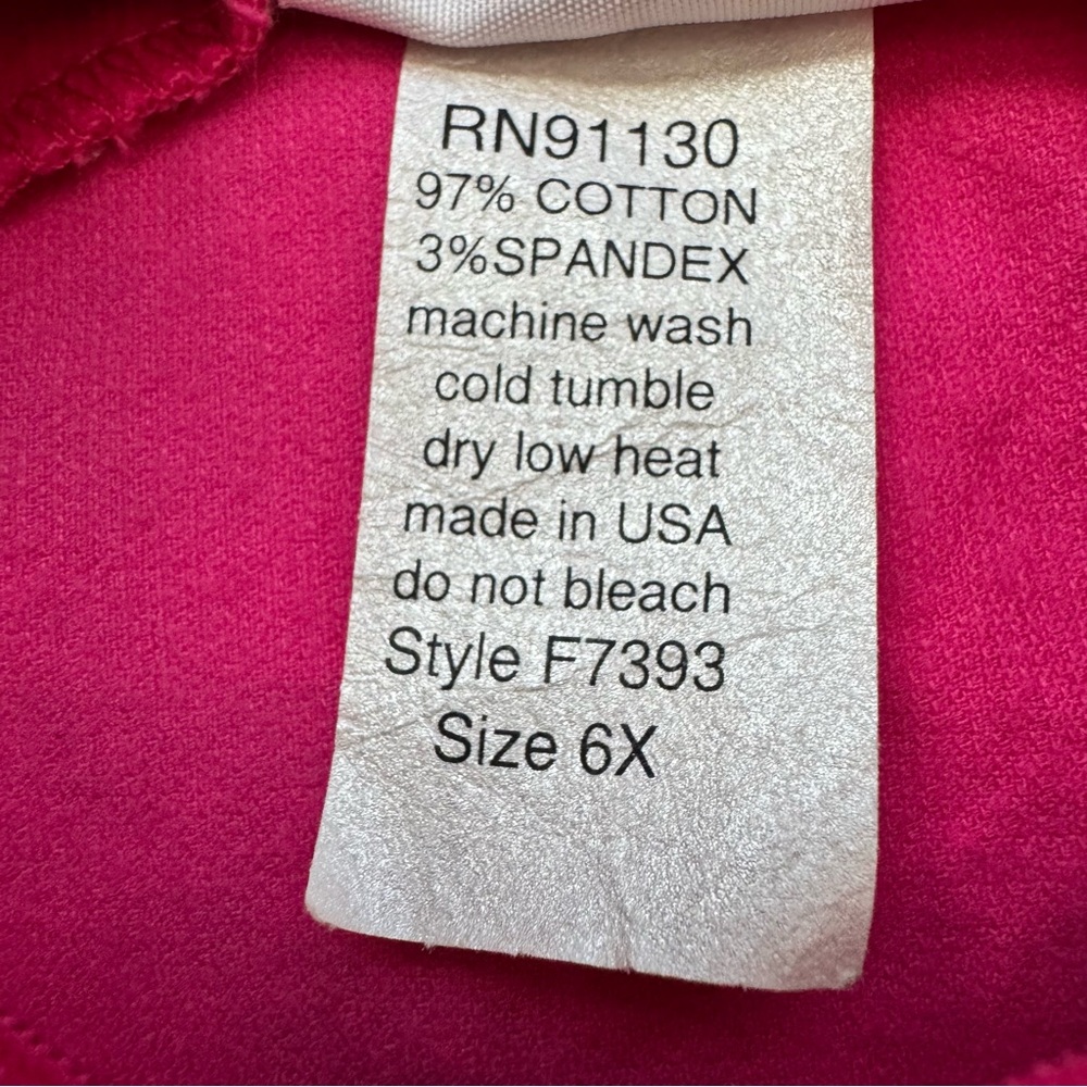 CWD Kids Pink Corduroy Sleeveless Pullover Jumper Dress Rainbow Heart Pocket 6x - Picture 5 of 12